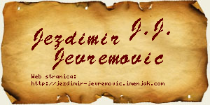 Jezdimir Jevremović vizit kartica